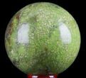 Polished Green Opal Sphere - Madagascar #78759-1